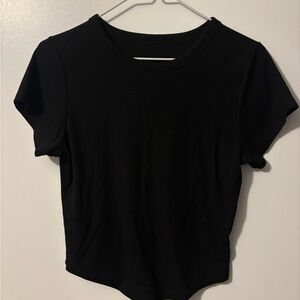 Classic Black Ribbed Women's Top Perfect for Layering